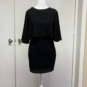 Black open back dress